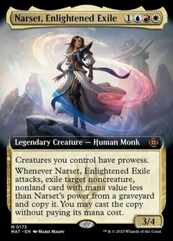 MTG NARSET, ENLIGHTENED EXILE EXTENDED ART March of the Machine: The Aftermath - Image 1