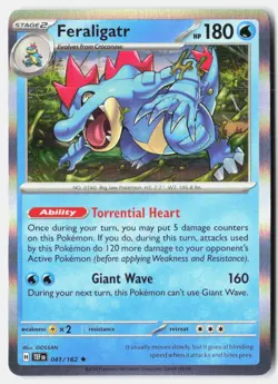 Feraligatr Holo 41/162 Rare Deck Exclusives Pokemon Near Mint - Image 1