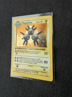 1999 Pokemon Base Set 1st Edition Holo Magneton 9/102 - MP - Image 2
