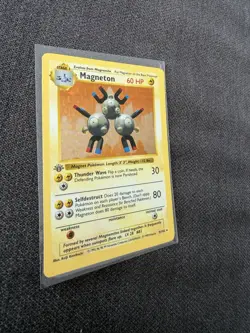 1999 Pokemon Base Set 1st Edition Holo Magneton 9/102 - MP - Image 3