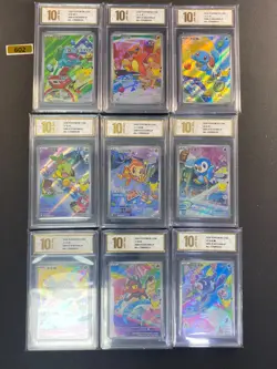 9pcs Pokemon TCG CHN 30th-P-001 002 003 010 011 012 019 020 021 /30th-P Grade10 - Image 1