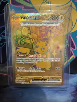 Pokemon TCG Pikachu ex #179/131 SV: Prismatic Evolutions Hyper Rare Gold Holo - Image 1