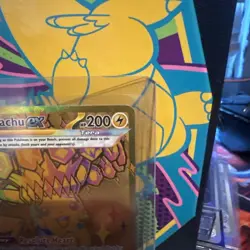 Pokemon TCG Pikachu ex #179/131 SV: Prismatic Evolutions Hyper Rare Gold Holo - Image 3