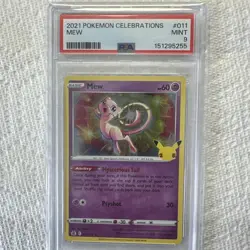 2021 POKEMON CELEBRATIONS #011 MEW PSA 9 🔥🔥 - Image 1
