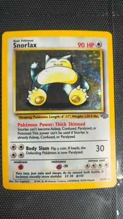 Pokemon TCG Vintage Jungle Snorlax 11/64 Holo - Image 1