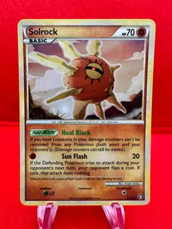 Solrock 9/102, HGSS Triumphant, Holo, Pokemon, LP/NM - Image 1
