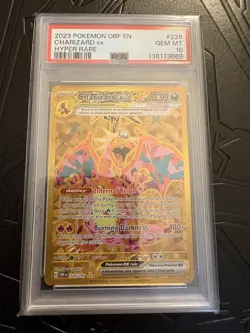 Pokemon TCG 2023 SV03 Obsidian Flames Charizard EX 228/197 PSA 10 - Image 1