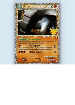 Pokemon tcg Celebrations: Classic Collection Donphan (Prime) Near Mint - Image 1