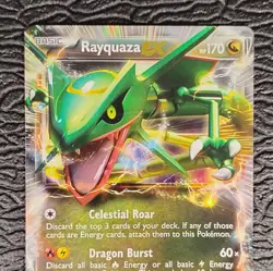 DAMAGED Pokemon TCG Rayquaza EX BW47 Black Star Promo Holo Beautiful Copy - Image 3