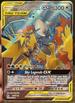 Pokemon TCG Moltres & Zapdos & Articuno GX 66/68 Hidden Fates Full Art Holo - Image 1