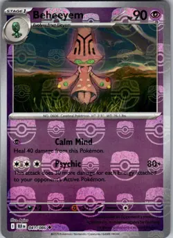 SV: Black Bolt #041/086 Beheeyem (Master Ball Pattern) - Image 1