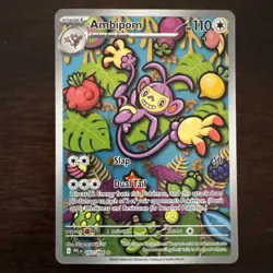 Ambipom 107/094 Illustration Rare Phantasmal Flames Pokemon NM - Image 1