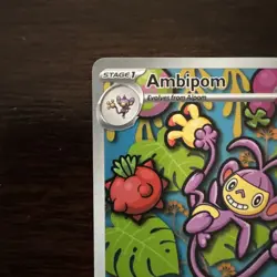 Ambipom 107/094 Illustration Rare Phantasmal Flames Pokemon NM - Image 2