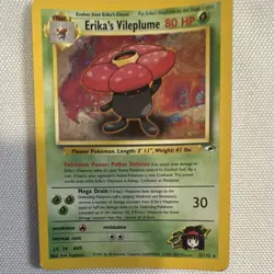 Pokemon Erika's Vileplume 5/132 Gym Heroes Rare Stage 2 80 HP Wizards 2000 - Image 1