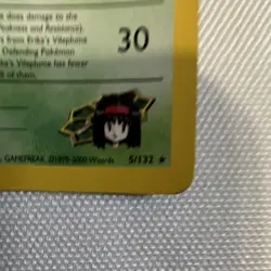 Pokemon Erika's Vileplume 5/132 Gym Heroes Rare Stage 2 80 HP Wizards 2000 - Image 2