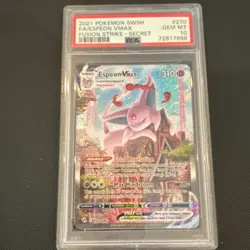 Pokemon Espeon VMAX Alternate Art Secret Rare Fusion Strike 270/264 PSA 10 2021 - Image 1