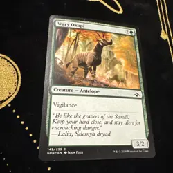 MTG Magic the Gathering Wary Okapi (149/291) Guilds of Ravnica LP - Image 1