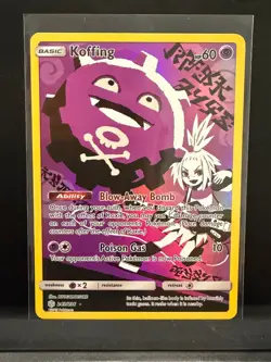 Koffing Secret Secret Rare SM Cosmic Eclipse 243/236 Psychic Holofoil Pokemon Ca - Image 1