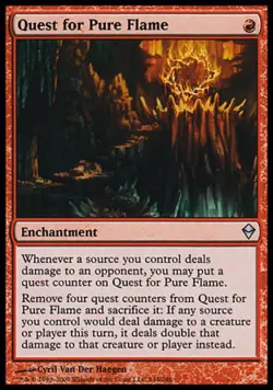 Quest for Pure Flame - Light Play MTG Zendikar - Image 1