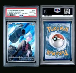 PSA 10 Steven's Beldum Illustration Rare #207 2025 Pokemon Black Star Promo - Image 3