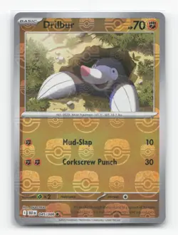 Pokemon TCG - Drilbur (Master Ball Pattern) 045/086 NM Common SV: Black Bolt - Image 1