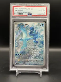 2025 POKEMON JTG EN-JOURNEY TOGETHER ILLUSTRATION RARE #161 ARTICUNO PSA 10 - Image 1