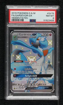 Shiny - Gardevoir GX Pokemon Sun & Moon Hidden Fates Vault PSA 8 - Image 1