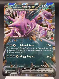 Team Rocket’s Nidoking ex 119/182 - Ultra Rare - Destined Rivals Pokemon MINT - Image 1