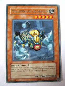 Yugioh! Millennium Scorpion Tlm-En009 Rare Unlimited Light Play LP!! - Image 1