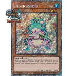 Yugioh! 1x Ronintoadin RA03-EN236 Platinum Secret Rare 1st Ed NM - Image 1