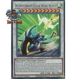Yugioh! 1x Hi-Speedroid Clear Wing Rider LED8-EN006 Ultra Rare - 1st ed NM - Image 1