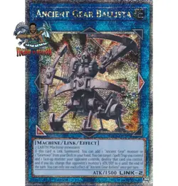 Yugioh! 1x Ancient Gear Ballista RA03-EN046 Quarter Century Secret Rare 1st Ed - Image 1
