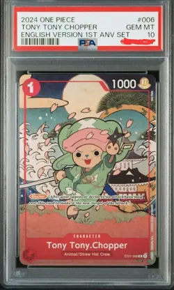 Tony Tony Chopper ST01-006 2024 English 1st Anniversary One Piece PSA 10 - Image 1