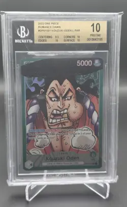 One Piece BGS 10 Pristine Kouzuki Oden Romance Dawn 2022 OP01-031 - Image 1