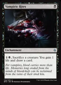 Vampiric Rites - Light Play MTG Battle for Zendikar - Image 1