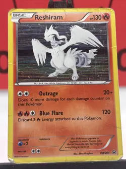Reshiram BW004 Black & White Black Star Promo Pokemon TCG Holo 2011 HP - Image 3