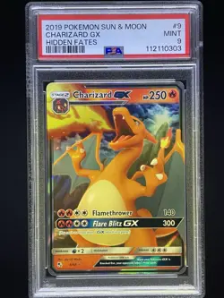 2019 Pokemon Charizard GX 9/68 Hidden Fates Holo PSA 9 - Image 1