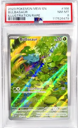 Bulbasaur 166/165 Sv: Scarlet & Violet 151 Holo Pokemon 2023 PSA 8 - Image 1