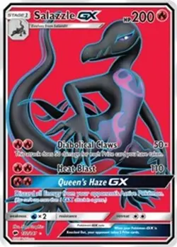 Salazzle GX (Full Art, #132/147) - Holofoil SM - Burning Shadows LP Pokemon - Image 1