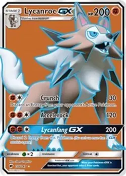 Lycanroc GX (Full Art, #136/147) - Holofoil SM - Burning Shadows LP Pokemon - Image 1