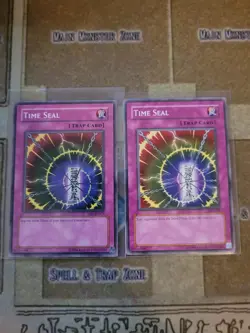 YUGIOH 2X TIME SEAL DB1/PSV COMMON UNLIMITED ED NM 1996 - Image 1