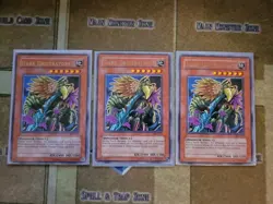 YUGIOH 3X DARK DRICERATOPS IOC-073 RARE UNLIMITED ED NM 1996 - Image 1