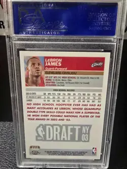 2003 Topps Chrome Rookie LEBRON JAMES #111 PSA 10 Gem Mint - Image 2