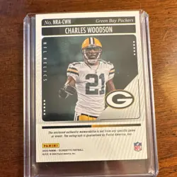 Panini Silhouette 2025 Charles Woodson Autograph Relic #NRA-CWN Packers 5/7 - Image 2