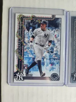 Topps Ben Rice Rookie Card Lot – Yankees Chrome & Holiday – 2025 – 2 Cards - Image 2
