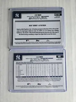 Topps Ben Rice Rookie Card Lot – Yankees Chrome & Holiday – 2025 – 2 Cards - Image 4