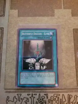 YUGIOH BUTTERFLY DAGGER ELMA DCR-032 SUPER UNLIMITED ED NM 1996 - Image 1