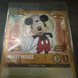 SEALED Mickey Mouse True Friend Puzzle Glimmer Foil LORCANA card - Image 2