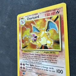 Pokemon Charizard 4/102 Base Set Holo Rare Card Vintage 1999 TCG - LP - Image 2