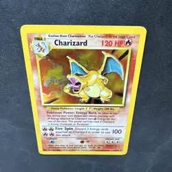 Pokemon Charizard 4/102 Base Set Holo Rare Card Vintage 1999 TCG - LP - Image 4